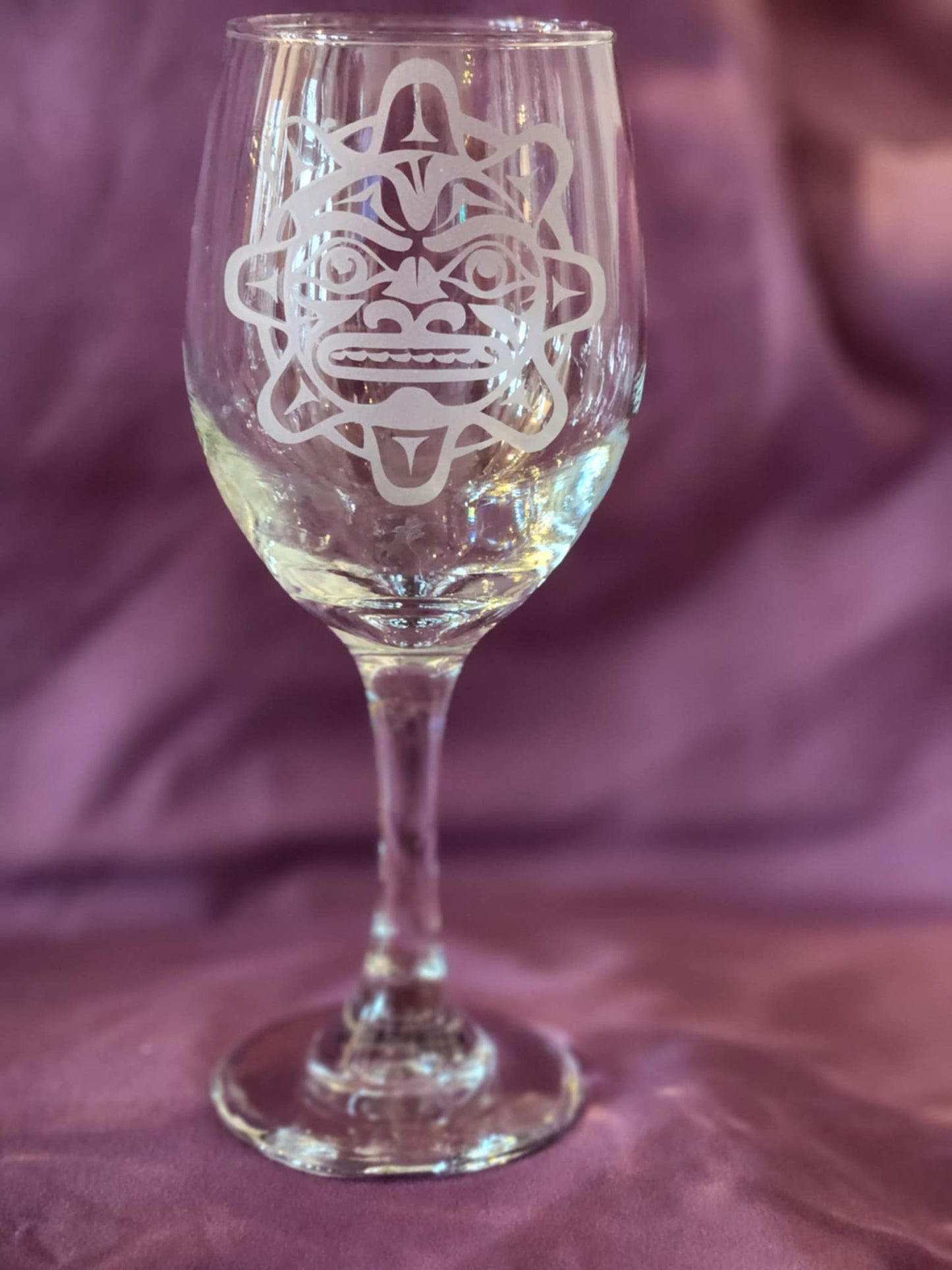 Clear and Frosted Wine Glasses