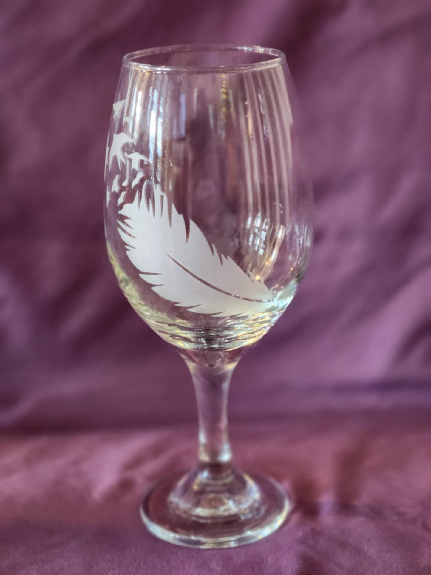 Clear and Frosted Wine Glasses