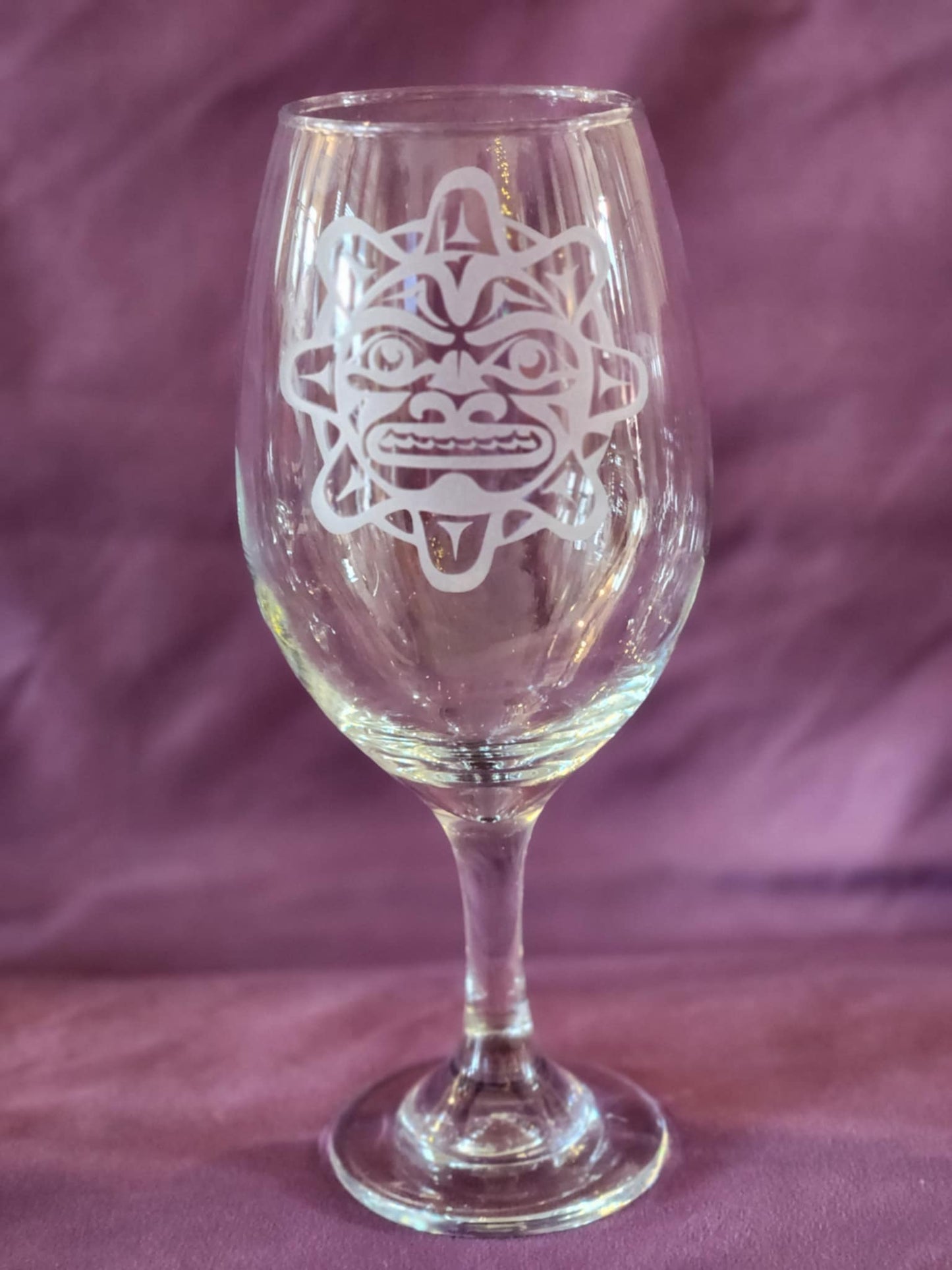 Clear and Frosted Wine Glasses