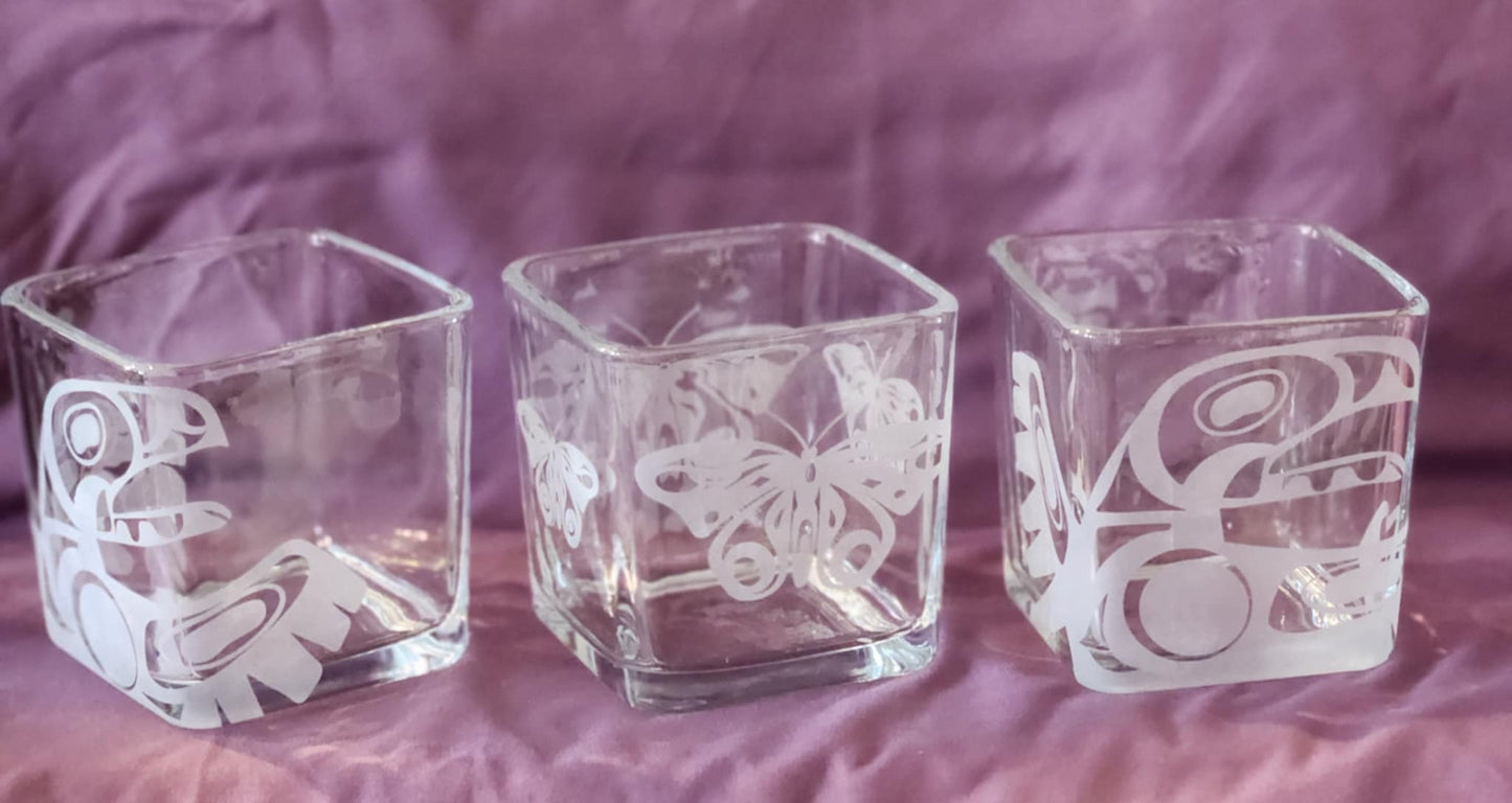 Square Vases and Tealights