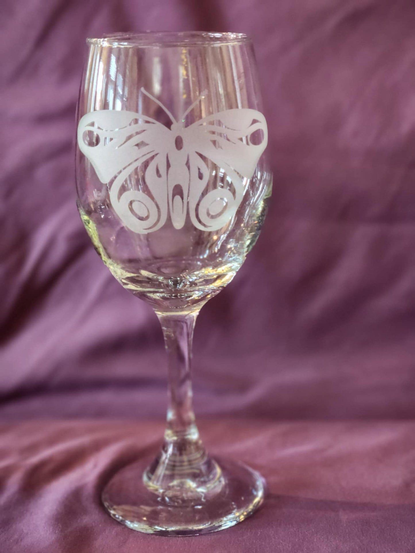 Clear and Frosted Wine Glasses