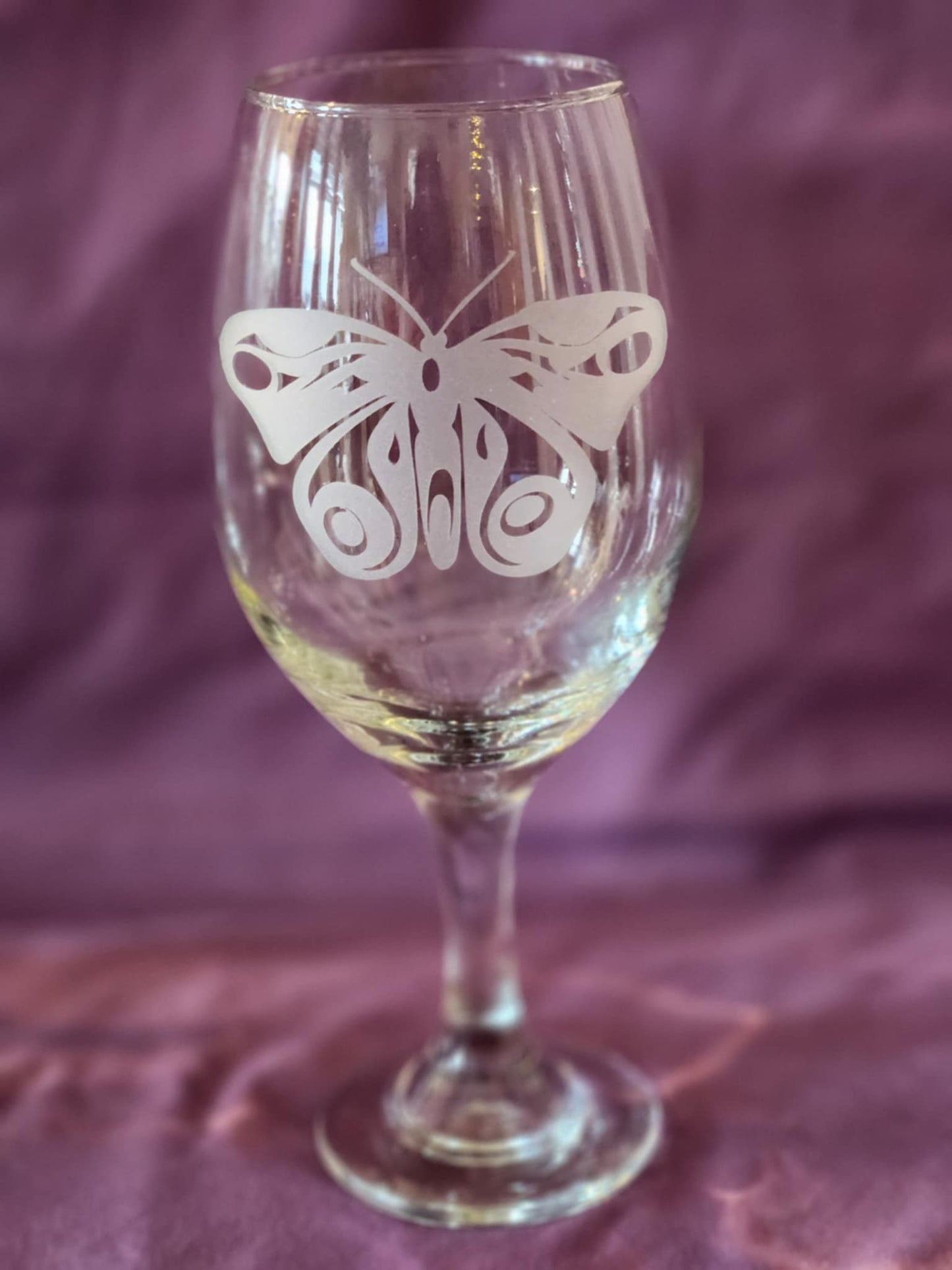 Clear and Frosted Wine Glasses