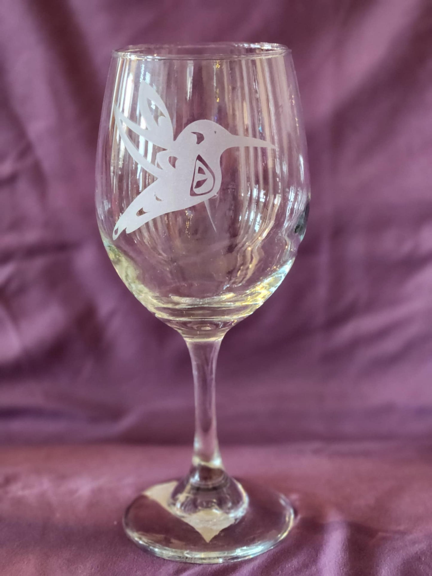 Clear and Frosted Wine Glasses