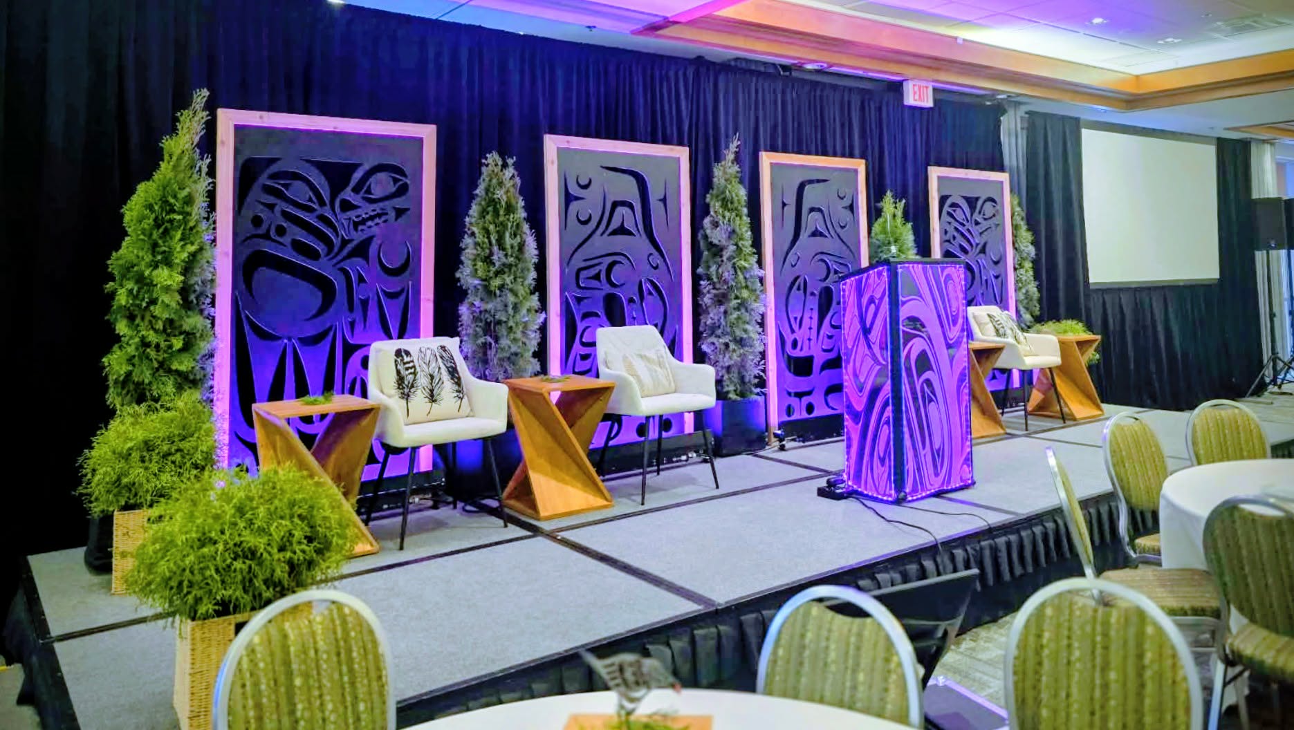 Stage for the BC Assembly of First Nations Women Chiefs Gathering