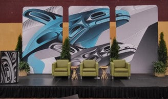 Making Waves backdrop front view