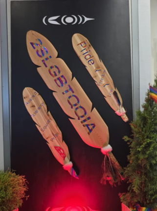 Black display board customized for Pride