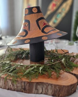 Cedar hat table décor