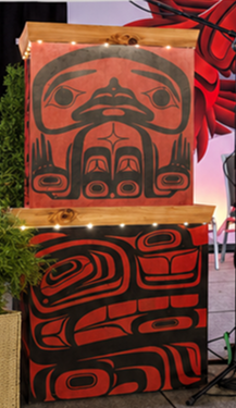 Illuminated Bentwood Box podium