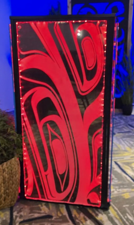 Red illuminated Formlines podium